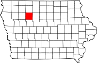 Pocahontas County location in iowa